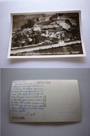 CARTÃO POSTAL VISTA AÉREA DO COUNTRY CLUBE POÇOS DE CALDAS .