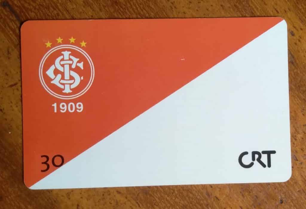 Cartão Telefone CRT Internacional 90 anos / Bandeira Oficial