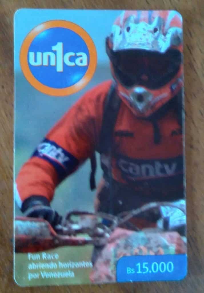 Cartão Venezuela Única Pré pago / Fun Race abrindo horizontes.