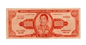 Cedula Comemorativa Fantasia Brasil Campeão 1962 Amarildo