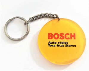 Chaveiro Acrilico – Auto Radios Toca Fitas Bosch - Kipauto - SP – Anos 70