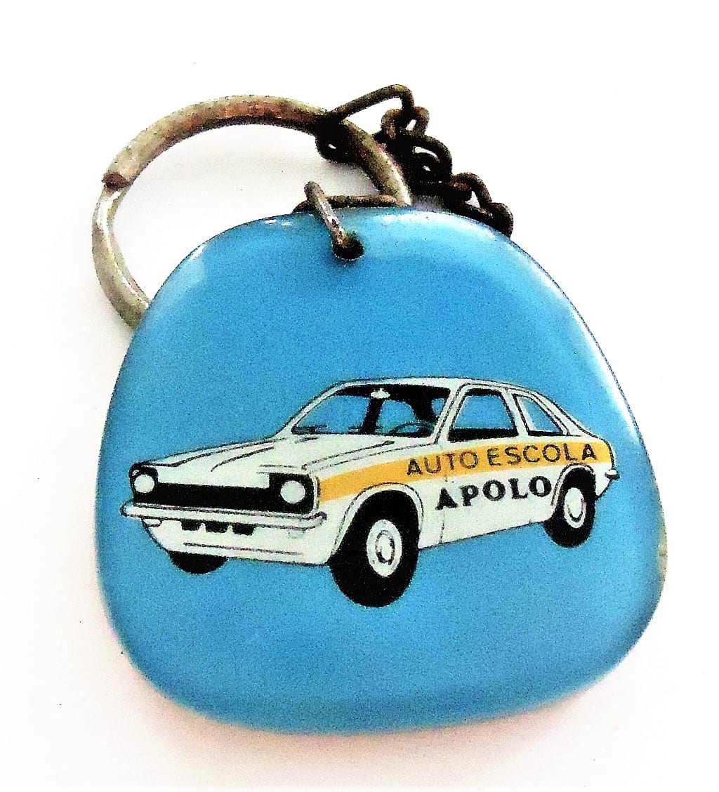Chaveiro em Acrilico - Auto Escola Apolo - Chevette - Porto Alegre ( RS ) - Anos 70