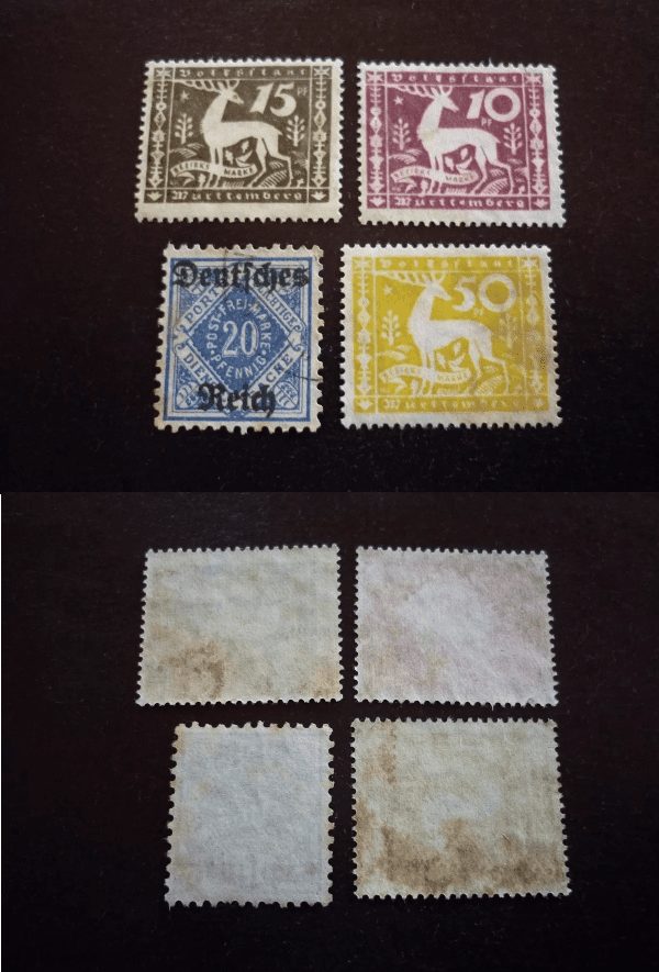 SELOS DE WURTEMBERG LOTE 09 .