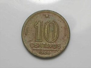 10 Centavos - 1944 Moeda com sigla - Getúlio Vargas