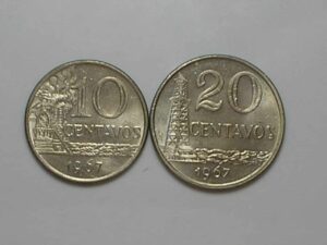 10 e 20 Centavos - 1967 - Índio - S/Fc
