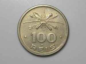 100 Reis - 1932 ìndio da serie vicentina / Flor