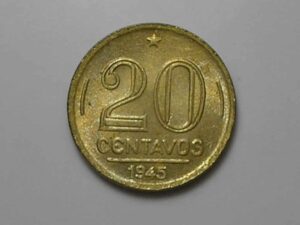 20 Centavos - 1945 - Flor de cunho