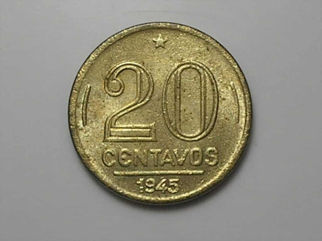 20 Centavos - 1945 - S/Fc