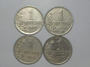 4 moedas 1 Cruzeiro - 1970