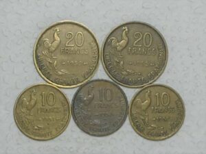 França) 10 Francs - 1915b / 53b / 57 + 20 Francs - 1950 / 52 / Galo - / m150