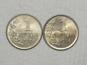 1 Cruzeiro - 1975 - Serrilhada / 1976 / Flor de cunho / m240