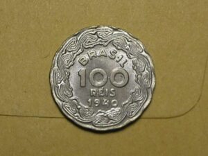 100 Réis - 1940 / Getúlio Vargas / Flor de cunho / m250.4