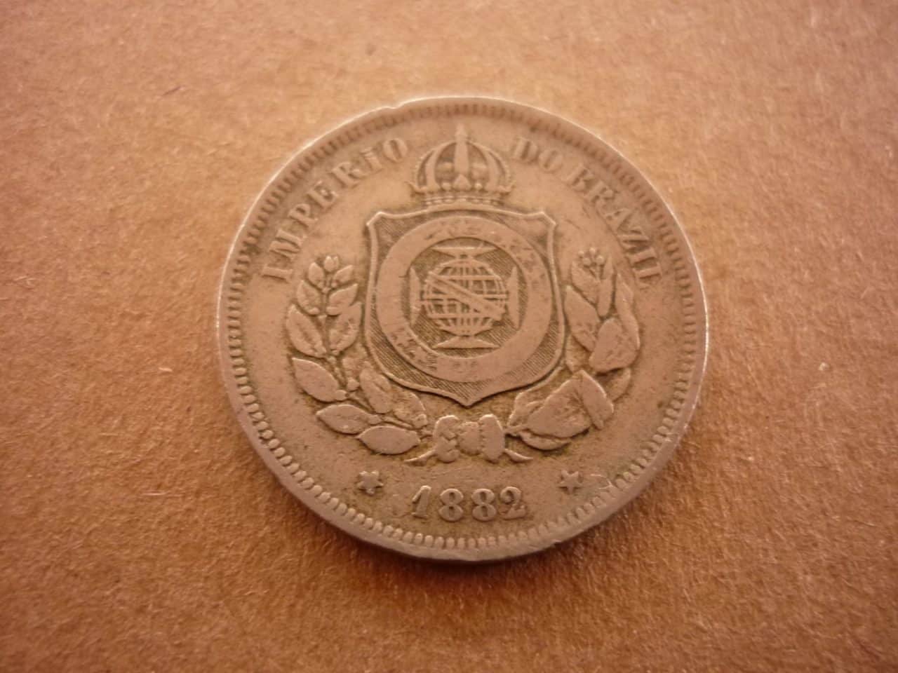 100 RÉIS IMPÉRIO 1882 CIRCULADA .