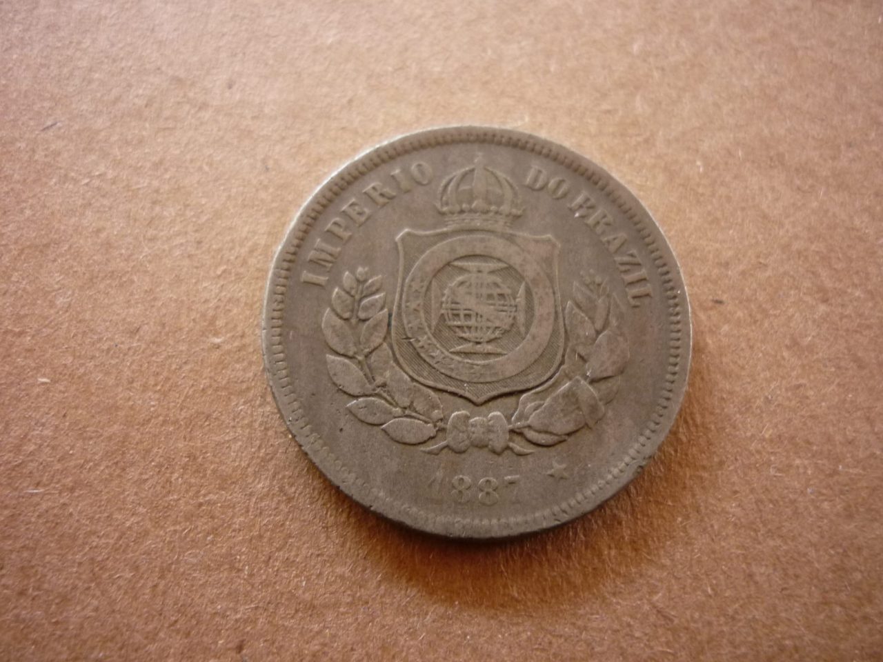 100 RÉIS IMPÉRIO 1887 CIRCULADA.