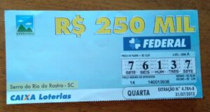 Loteria Federal 4784 / Regiões Serranas/ Serra Rio do Rastro 6.