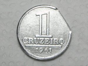 1 Cruzeiro 1961 Anomalia De Cunho Com Corte Fim De Chapa Sob M260