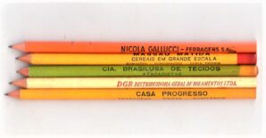 Antigo Lapis Propaganda - Lote com 5 Diferentes - Tema Comercio - Anos 50 - Colecionavel