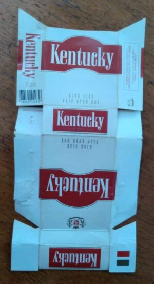 Box Vazio Cigarros Kentucky Paraguai. King Size Tabesa.