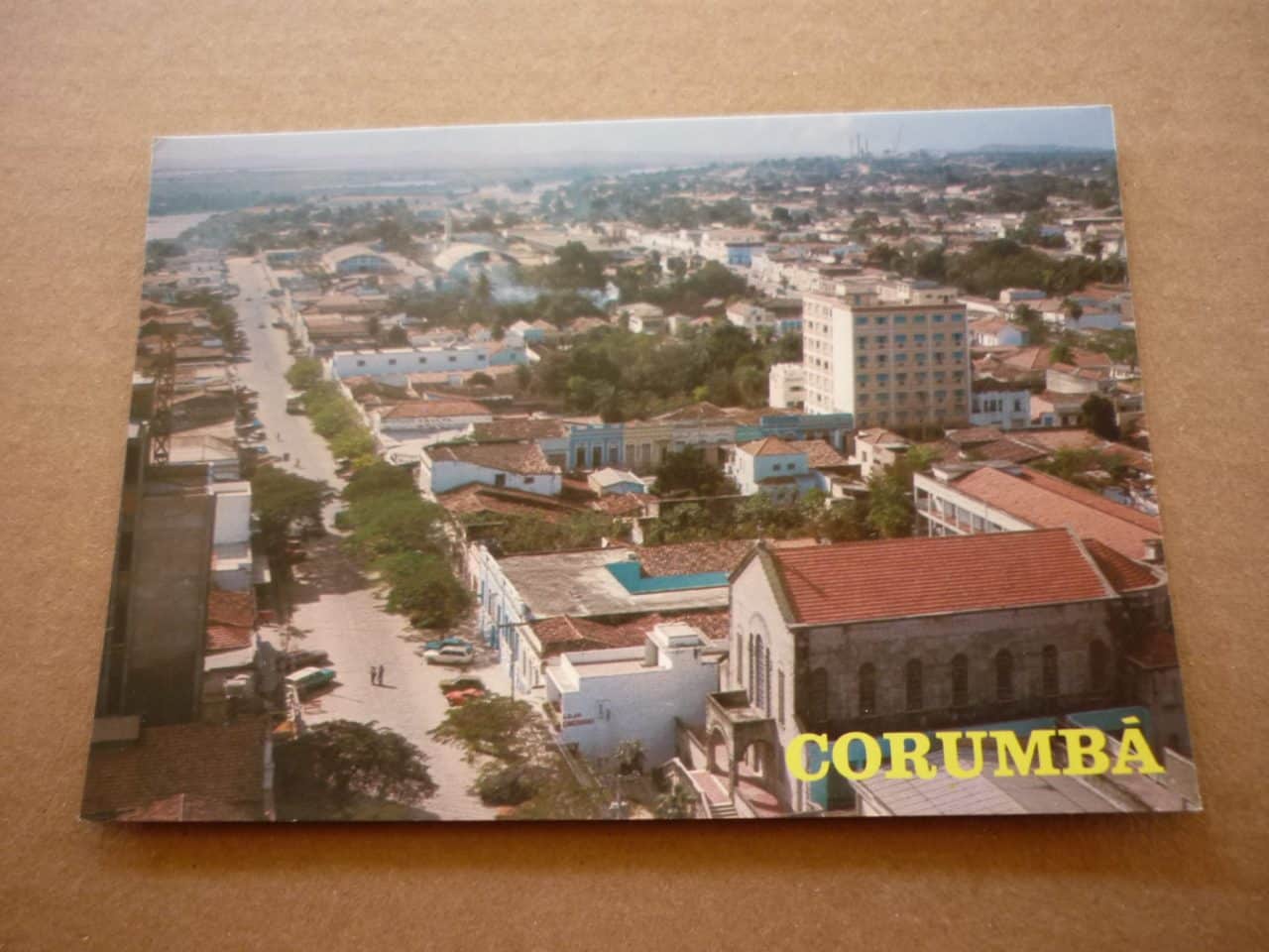 CARTÃO POSTAL CORUMBA VISTA PARCIAL DA CIDADE .