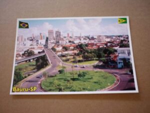 CARTÃO POSTAL VISTA AÉREA DO CENTRO DA CIDADE BAURU .