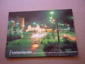 CARTÃO POSTAL VISTA PARCIAL NOTURNA FLORIANÓPOLIS .