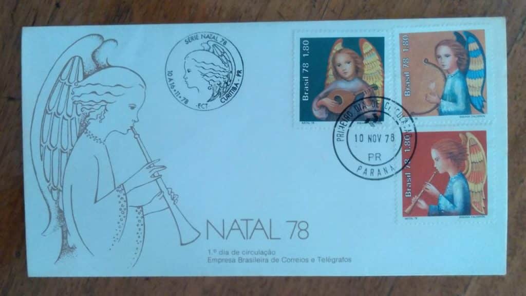 Envelope Correios PR 1978 / Natal / Anjos.