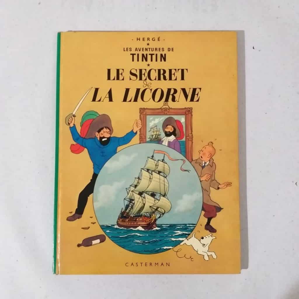 Les Aventures de Tintin Nº 11 - Le Secret de La Licorne (Editora Casterman) HQ Belga em Francês (Capa Dura) Ano 1966