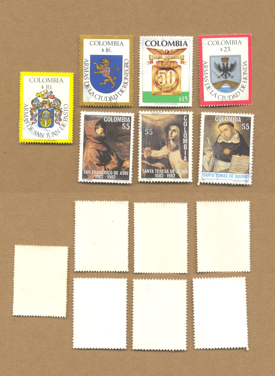 SELOS DA COLOMBIA LOTE 22.