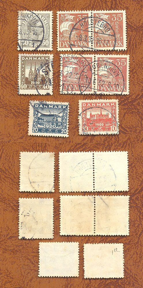 SELOS DA DINAMARCA LOTE 17.