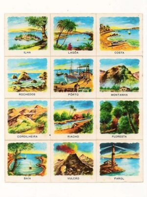 Adesivos Anos 60 Geografia - Relevo Trabalhos Escolares - Cromocart