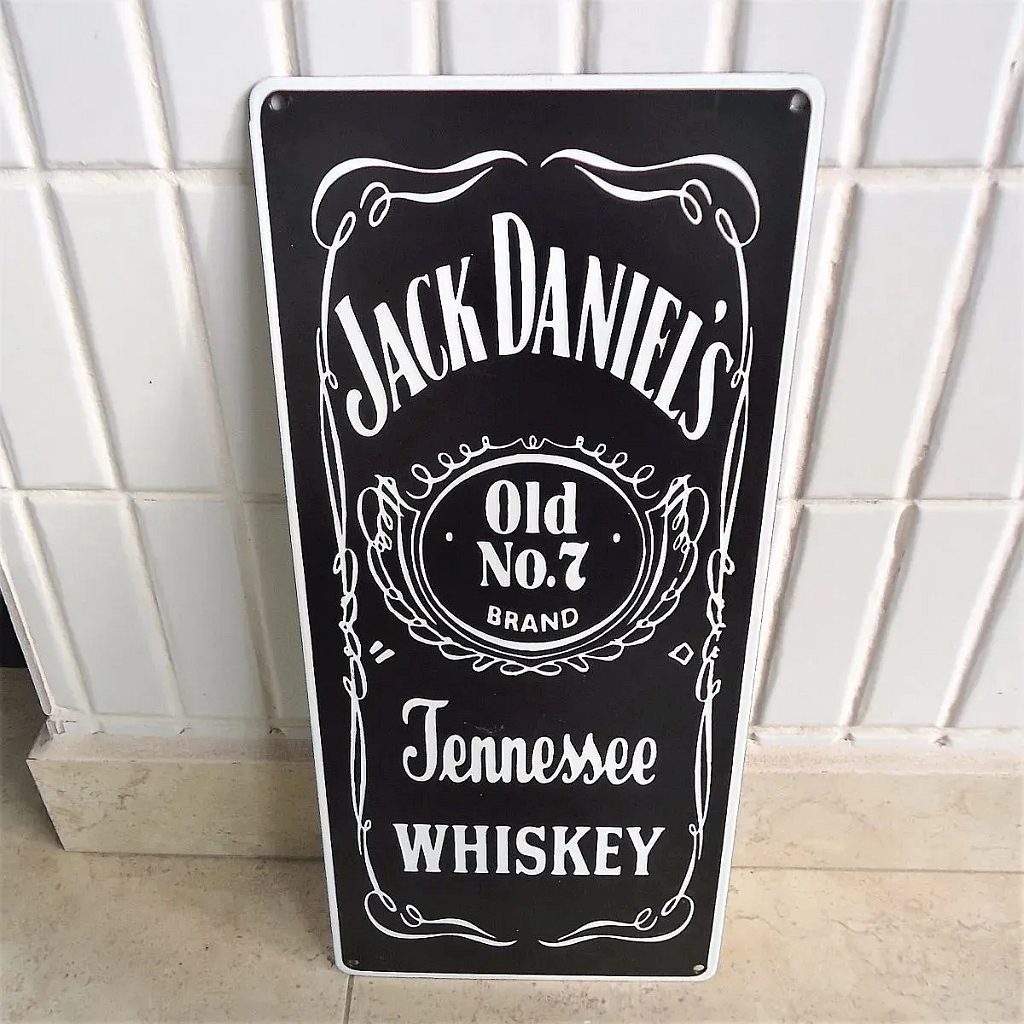 Antiga Placa Agata Esmaltada - Jack Daniel´s Old No. 7 Brand