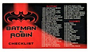 Card - Batman & Robin Movie Widevision Checklist - Cartão Controle - Sky Box / Fleer - 1997