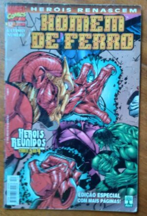 Gibi Abril Homem de Ferro Heróis Renascem 12 / Heróis Reunidos.