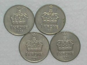 Noruega) 1 Krone - 1975/1981/1985/1988 / box10
