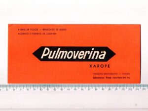 Propaganda Antiga - Memorabilia Industria Farmaceutica - Mata Borrão - Remedio Pulmoverina Anos 50