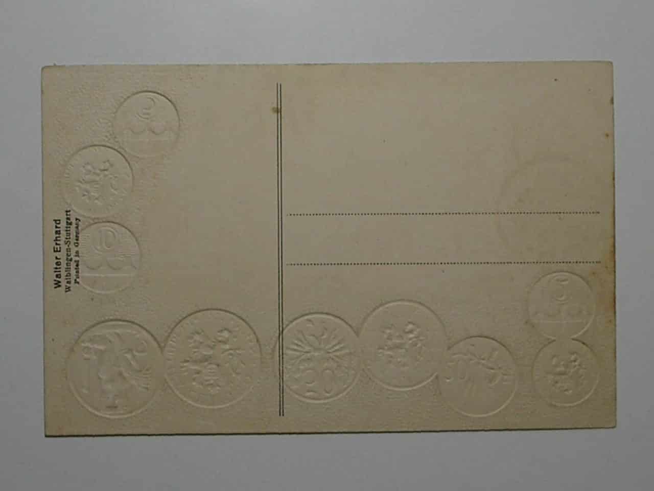 | Casa do Colecionador Raro Cartão Postal Tema A Numismática C/ Moedas Da Republica Tchecoslováquia