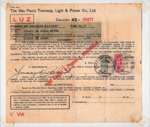Sao Paulo Tramway Light & Power Co - Antiga Caução - 1943