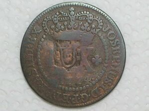 XX Réis - 1774 / Corôa Alta / Escudete / 43 Pérolas / Mbc / m260
