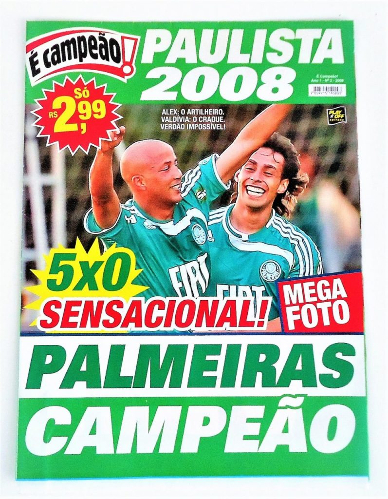 Revista Pôster Palmeiras - Verdão Campeão Paulista 2022