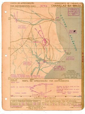 Antiga Carta De Aproximação E Pouso – Aeroporto de Caravelas - BA – 1949