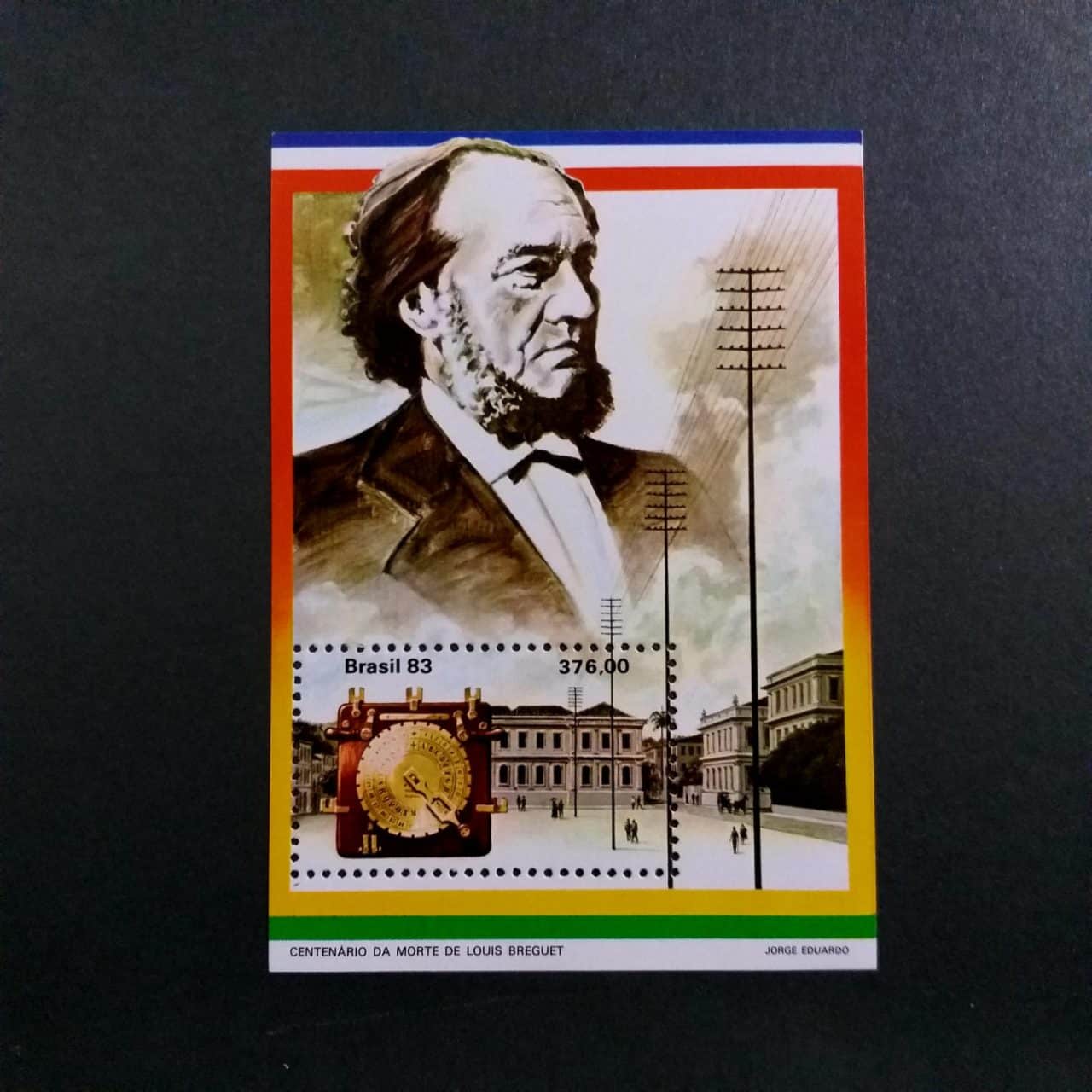 Bloco Comemorativo - RHM B064 Novo - Centenário da Morte de Louis Breguet - 27/10/1983