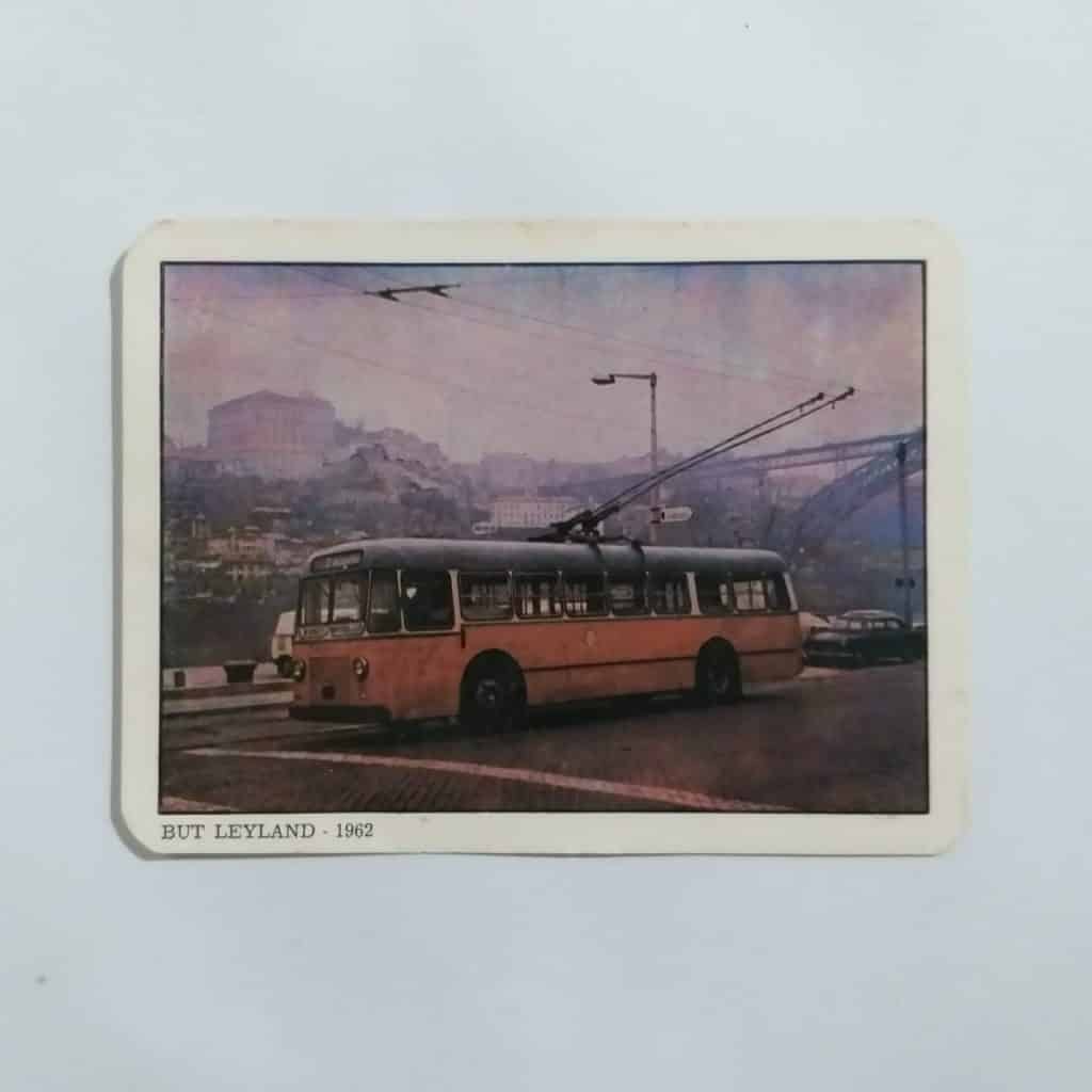 Calendário de Bolso (Tema Ônibus) But Leyland 1962 - Estrangeiro (Portugal) Ano 1985