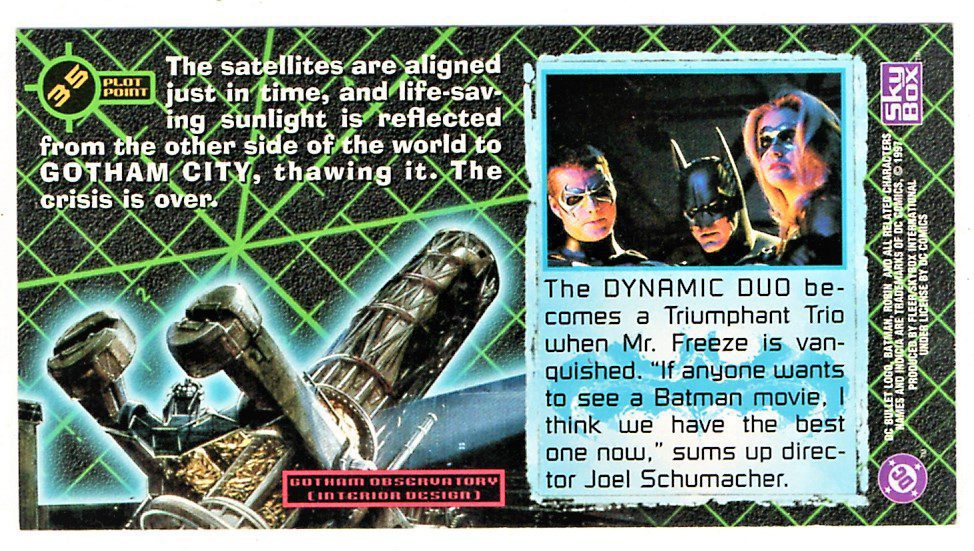 | Casa do Colecionador Card - Batman & Robin Movie Widevision Nº 35 - Sky Box / Fleer - 1997