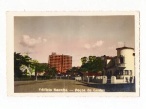 Cartao Postal Fotografico Edificio Bauxita Poços De Caldas - MG - Anos 40