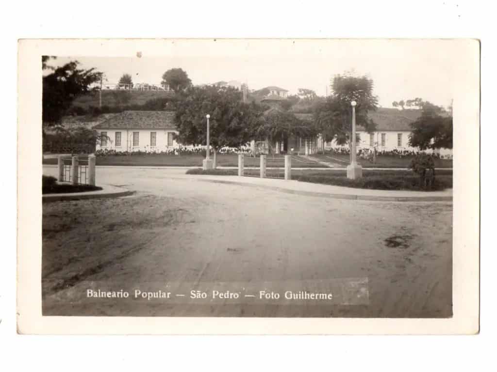 Cartao Postal Fotografico Sao Pedro - SP - Balneario Popular - Anos 50