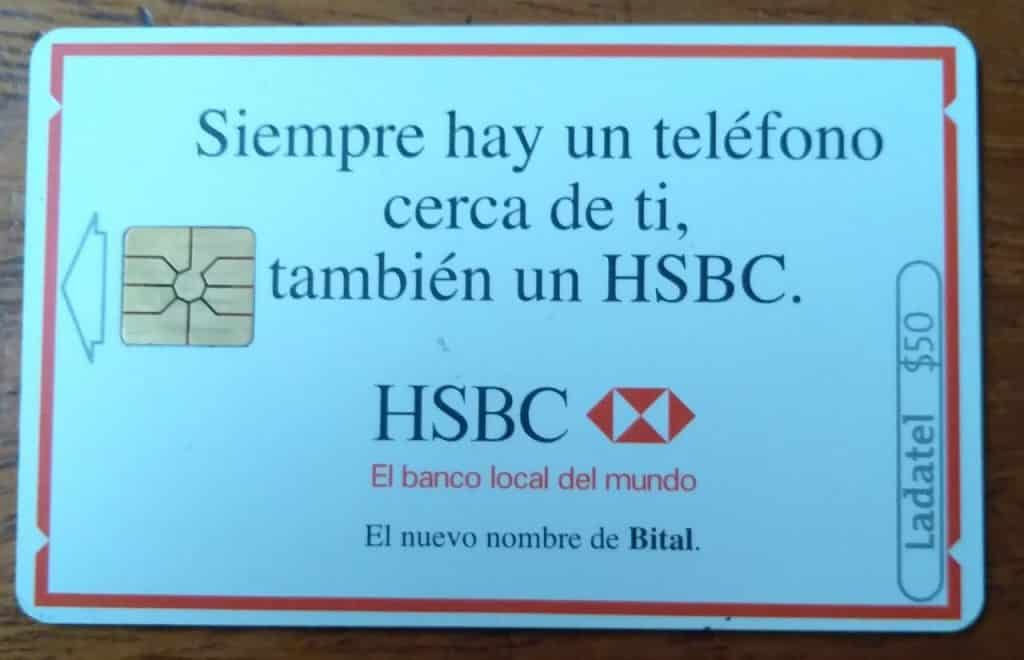 Cartão Telefone México Ladatel / Mídia Banco HSBC / Siempre hay un Telefono.