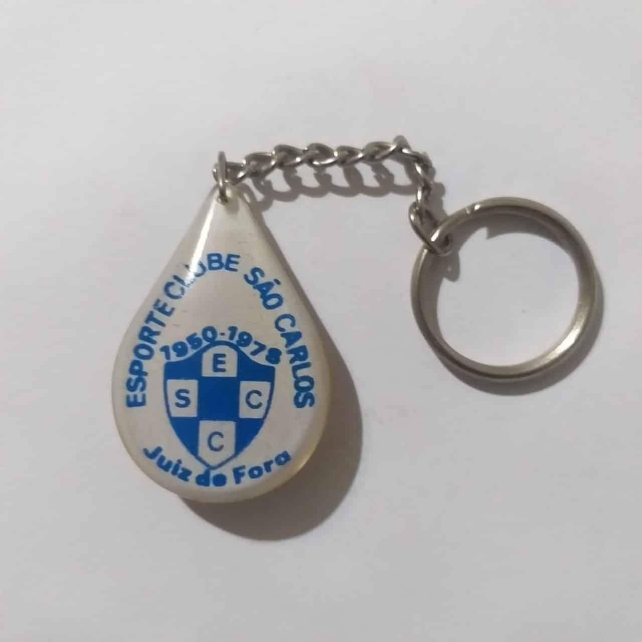 Chaveiro de Acrílico - Esporte Clube São Carlos - 28 anos 1950-1978 - Juiz de Fora/MG