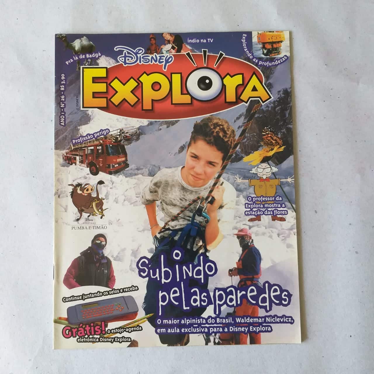 Disney Explora - Ano 1 Nº 26 - Waldemar Niclevicz (Editora Gráfica Visor do Brasil) Revista