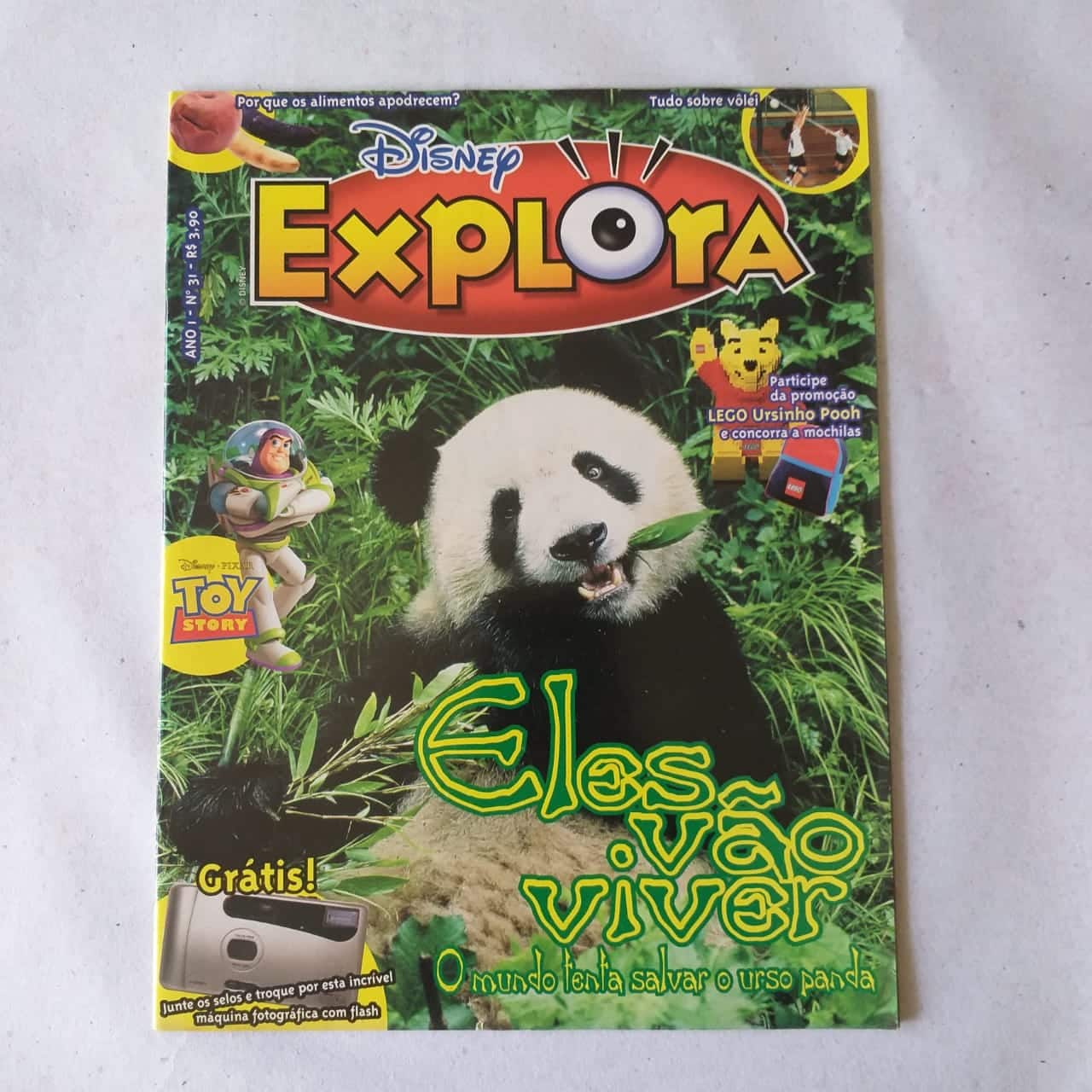 Disney Explora - Ano 1 Nº 31 - Urso Panda (Editora Gráfica Visor do Brasil) Revista