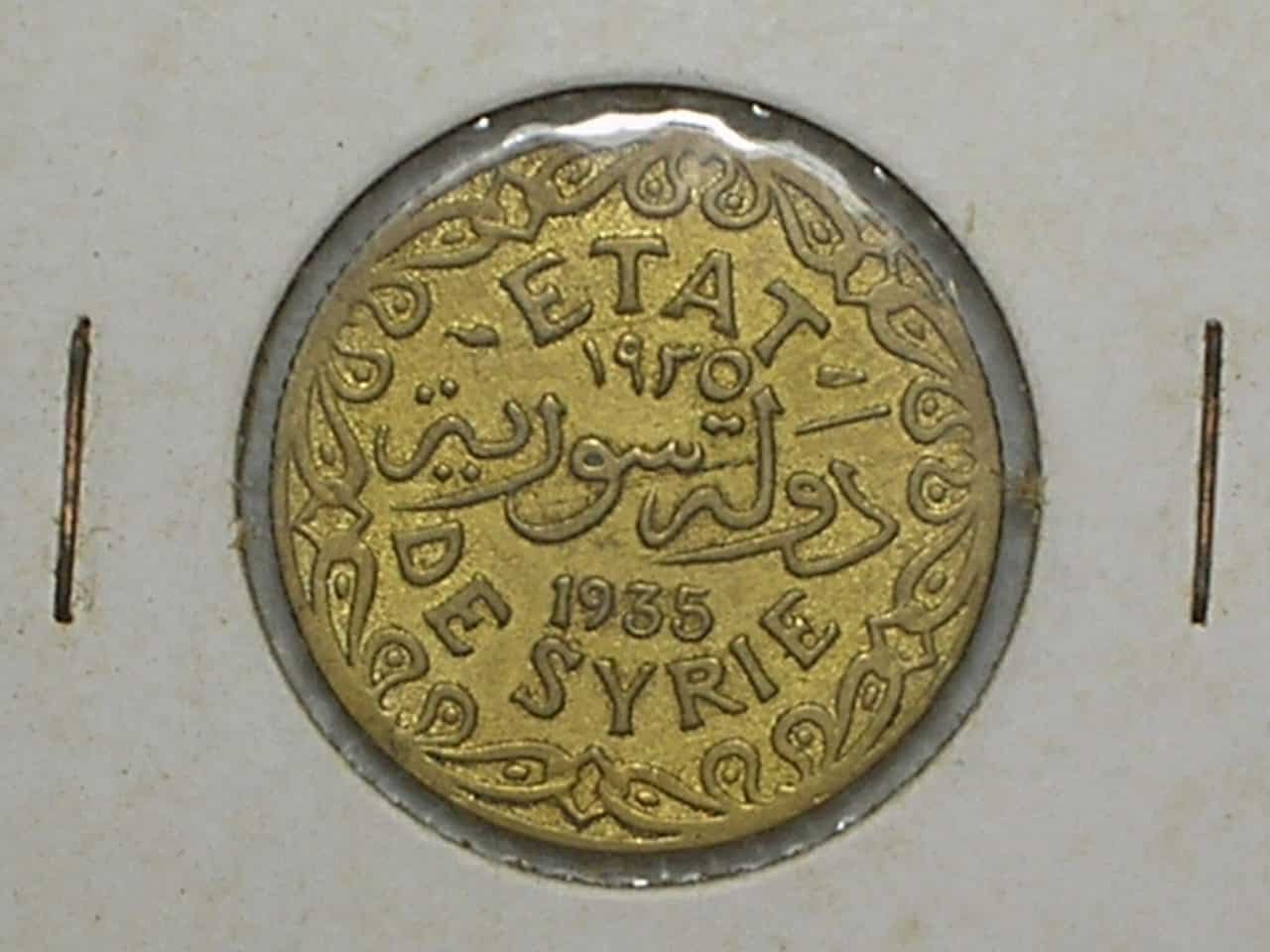 Syria) 5 Piastres 1935 / Escassa / Fc / box 13